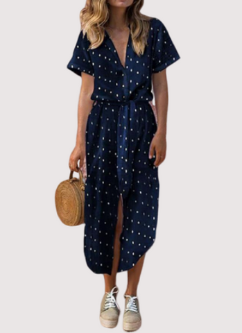 This Will Be Fun Dress - Navy Blue