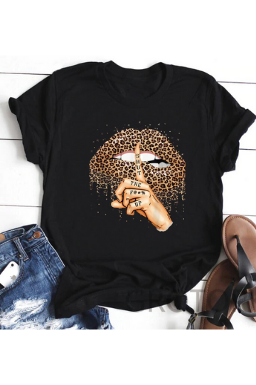 Leopard Lip Tee